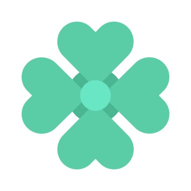 Yonca yaprak ikonu vektör illüstrasyonu 