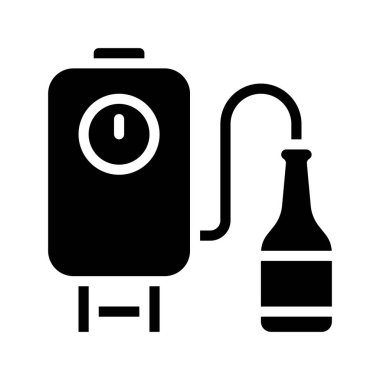 Bira ikonu basit vektör illüstrasyonu