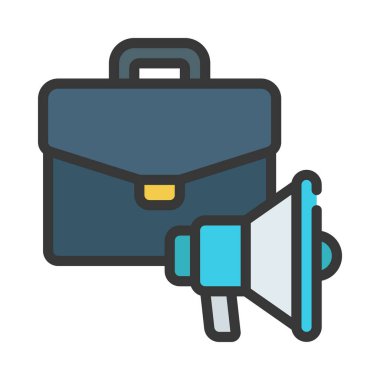 İş pazarlama web simgesi vektör illüstrasyonu