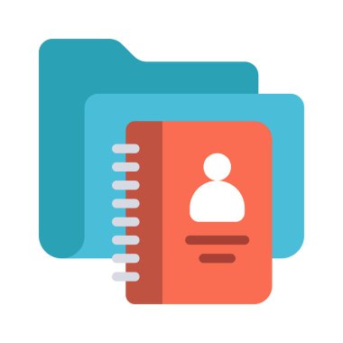 Kişiler Dizin simgesi, vektör illüstrasyonu 