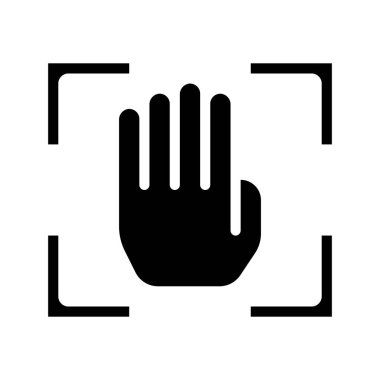 Palmiye Tanıma simgesi düz tasarım, vektör illüstrasyonu                                       