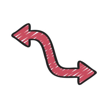 Esnek Ok web simgesi vektör çizimi