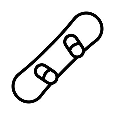 Snowboard düz biçim simgesi, vektör tasarımı