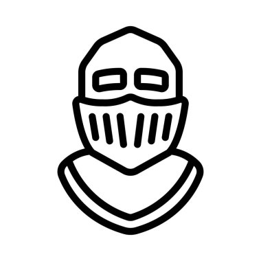 Knight Helmet ikon vektör çizimi tasarımı
