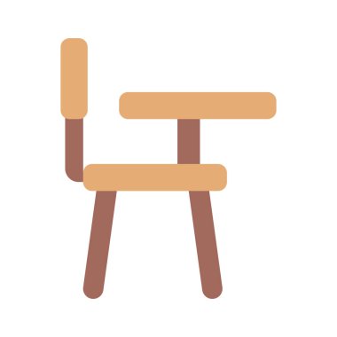 Okul Başkanı Masa başı Web simgesi vektör illüstrasyonu