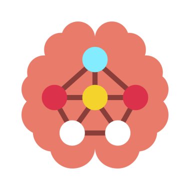 Sinirsel Ağ vektörü düz simgesi  