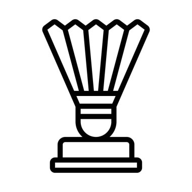 Badminton Ödülü simgesi, vektör illüstrasyonu basit tasarım