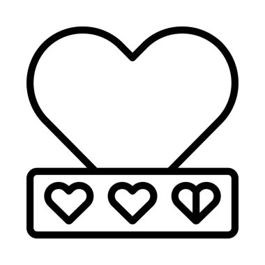 Kalp vektör çizimi tasarımı