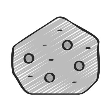 Kaya Simgesi Basit Vektör İllüstrasyonu