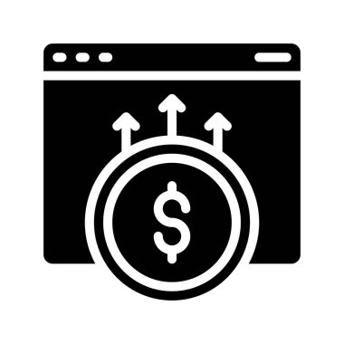 Gelir web simgesi vektör illüstrasyonu