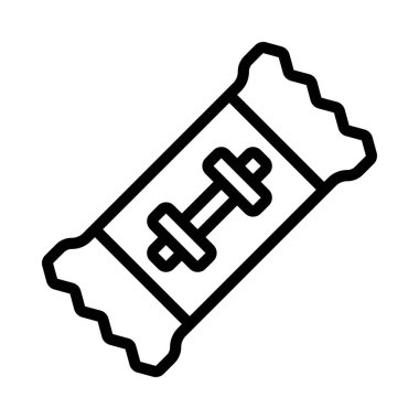 Spor Salonu Protein çubuğu ağ ikonu vektör illüstrasyonu