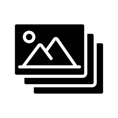 Aralıksız Fotoğraf Simgesi Basit Vektör İllüstrasyonu