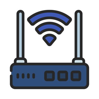 Internet yönlendirici vektör simgesi 