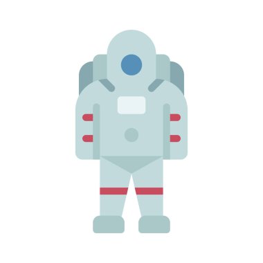 Uzay Giysisi Simgesi Basit Vektör İllüstrasyonu