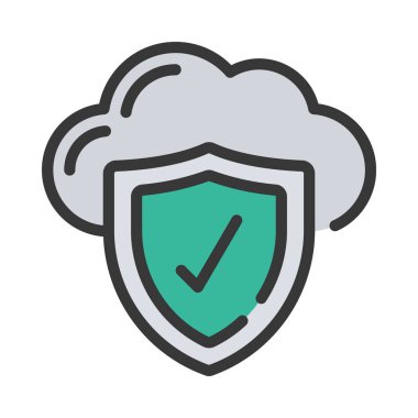 Bulut Koruma Ağı vektör illüstrasyonuName