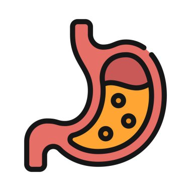 Mide Simgesi Basit Vektör İllüstrasyonu