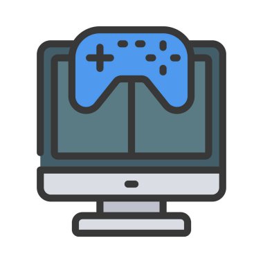 Oyun Uygulaması Web simgesi vektör çizimi