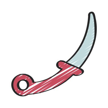 Keskin Bıçak Ağı ikon vektör çizimi