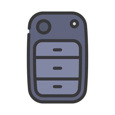 Otomobil Anahtarı ikon vektör çizimi