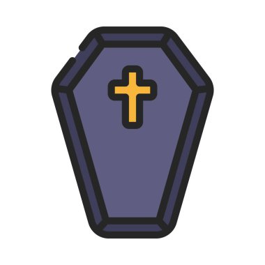 Tabut simgesi, vektör illüstrasyonu basit tasarım