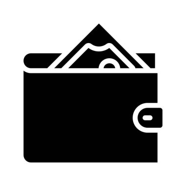 wallet icon, vector illustration simple design