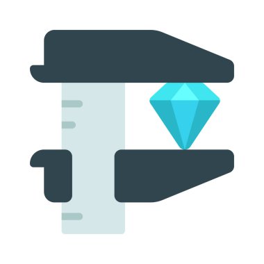 Elmas Kalifiye ikon vektör çizimi 