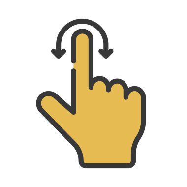 Bir Parmak Döndürme Simgesi Basit Vektör ResmiComment