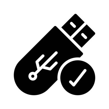 usb çubuk simgesi vektör illüstrasyonu