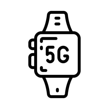 5G Akıllı Saat simgesi illüstrasyonu 