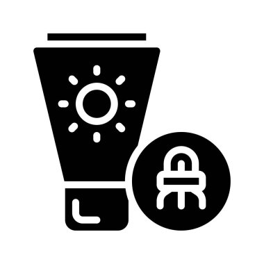 Güneş kremi Simgesindeki Nanoteknoloji Basit Vektör ResmiComment