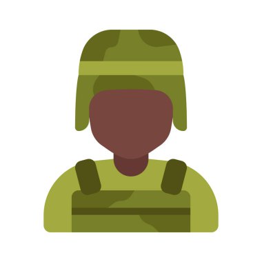 Asker Adam simgesi. Basit illüstrasyon, vektör simgesi 