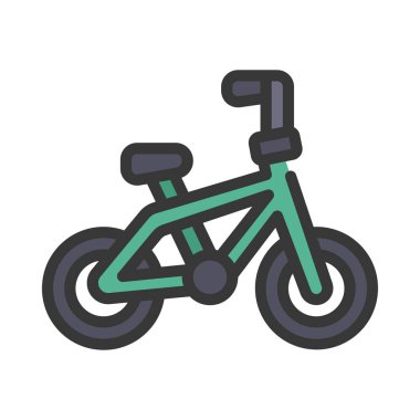 BMX Bisiklet Web simgesi vektör illüstrasyonu
