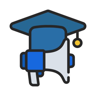 Pazarlama Eğitimi Web simgesi, vektör illüstrasyonu                      