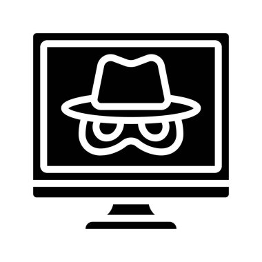 Casus Bilgisayar simgesi, vektör illüstrasyonu 