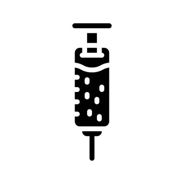 Aşı şırıngası izole edilmiş simge tasarımı