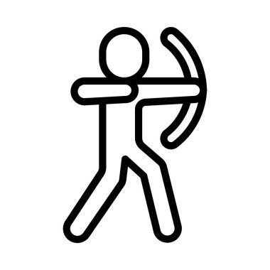 Okçuluk Kişi Web simgesi vektör illüstrasyonu