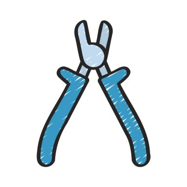 Tel Kesiciler ikon vektör çizimi 