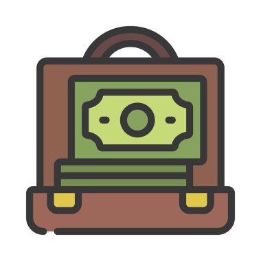 Evrak Çantası'nı web simge vektör çizim