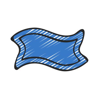 Beyaz arkaplanda Banner simgesinin vektör illüstrasyonu 