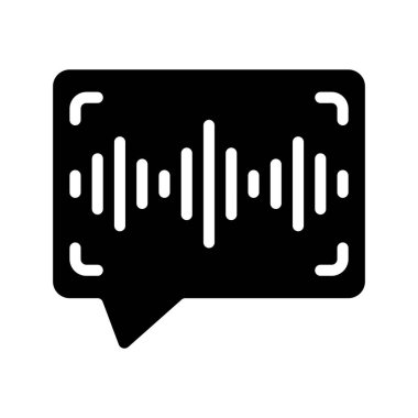 Sesli İleti Web simgesi vektör illüstrasyonu