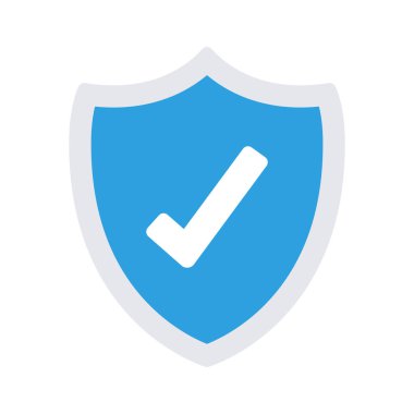 Kalkan simgesini, vektör illüstrasyonunu işaretle