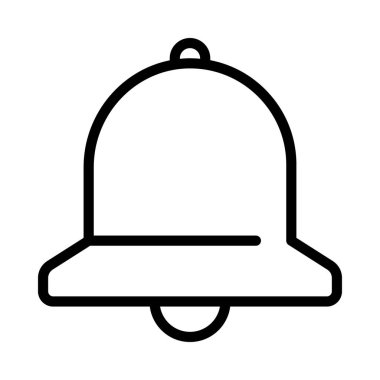 Uyarı: Bell Web simgesi vektör illüstrasyonu