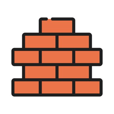 Brick Wall web simgesi vektör illüstrasyonuName