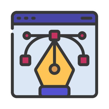 Vektör Web Sitesi Tasarımı Web simgesi çizimi