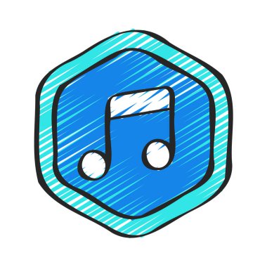 Müzik kavramı simge vektör çizim