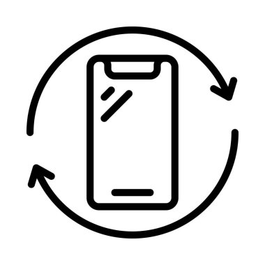 akıllı telefon simgesi, vektör illüstrasyonu basit tasarım