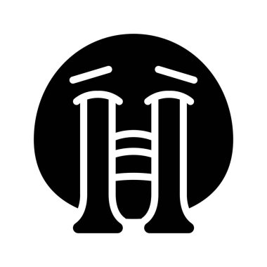 Ağlayan Simge Basit Vektör İllüstrasyonu