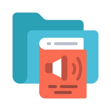 Ses Kitabı Ayarları simgesi, vektör illüstrasyonu 