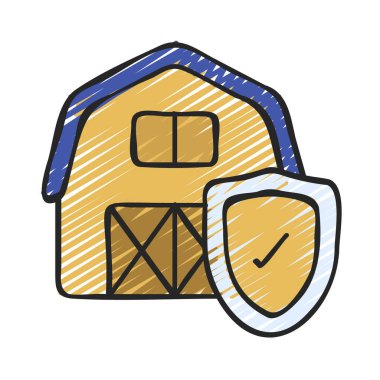 Ev Sigortası simgesi, vektör illüstrasyonu  