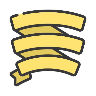 Zig Zag Kurdele ikonu vektör illüstrasyonu 